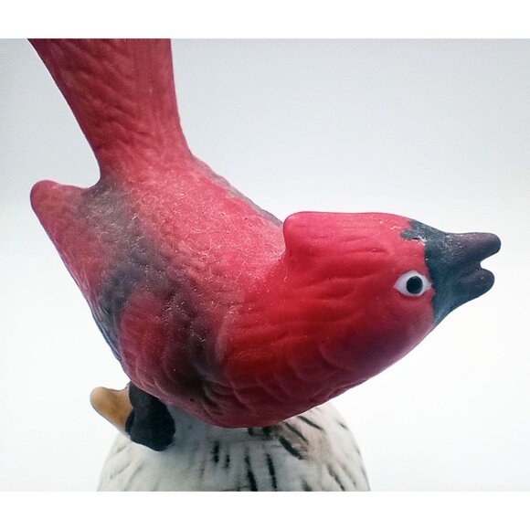 Bell Cardinal Porcelain Bird Figurine Perched Flowers Vintage 5" Vintage Walmart - Picture 9 of 15